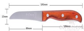 Knife paring green 3.5&quot; - 284.HR03.10