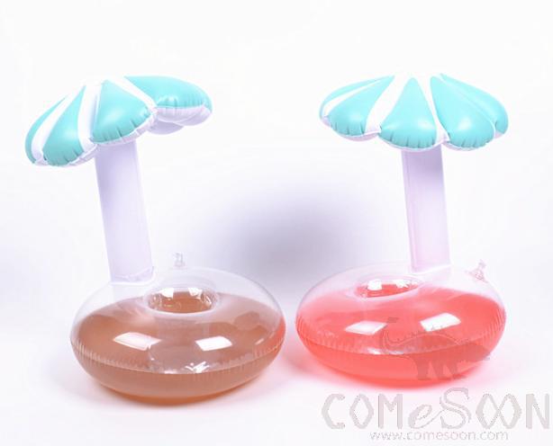 Inflatable floating beverage cup holder,Mushroom