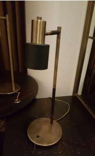 Table Lamp, Brass Oxide +Polished,  D690mm * base180mm