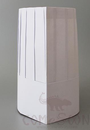 80g Paper Medium High Flat Top Chef Hat,28*23cm