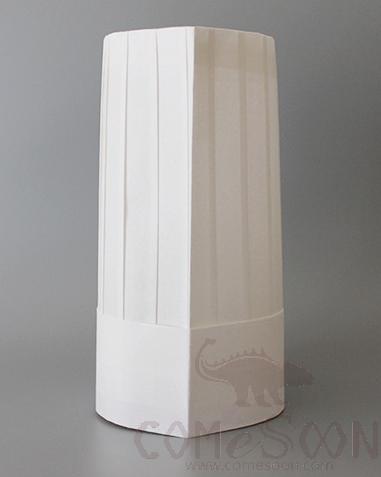 60g Non-woven Disposable High Flat Top Chef Hat,28*30cm