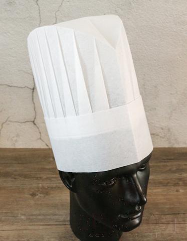 60g Vegetable Fiber Disposable Medium High Dome Chef Hat,28*23cm