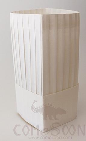 80g Ecological Cotton Medium High Flat Top Chef Hat,28*25cm
