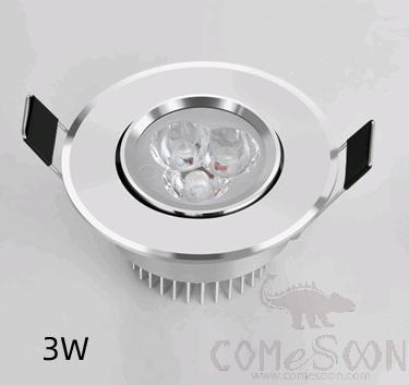 Recessed Ceiling Downlight, White light, 3W, Sunflower Radiator, Hole diameter 6575mm