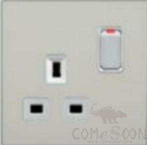 Single socket switch grey