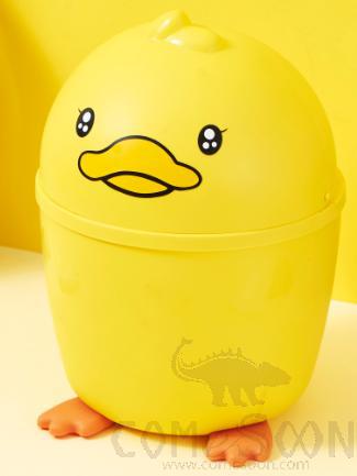 Little Yellow Duck Desktop Trash Can,pp,14.7*14.2*21cm