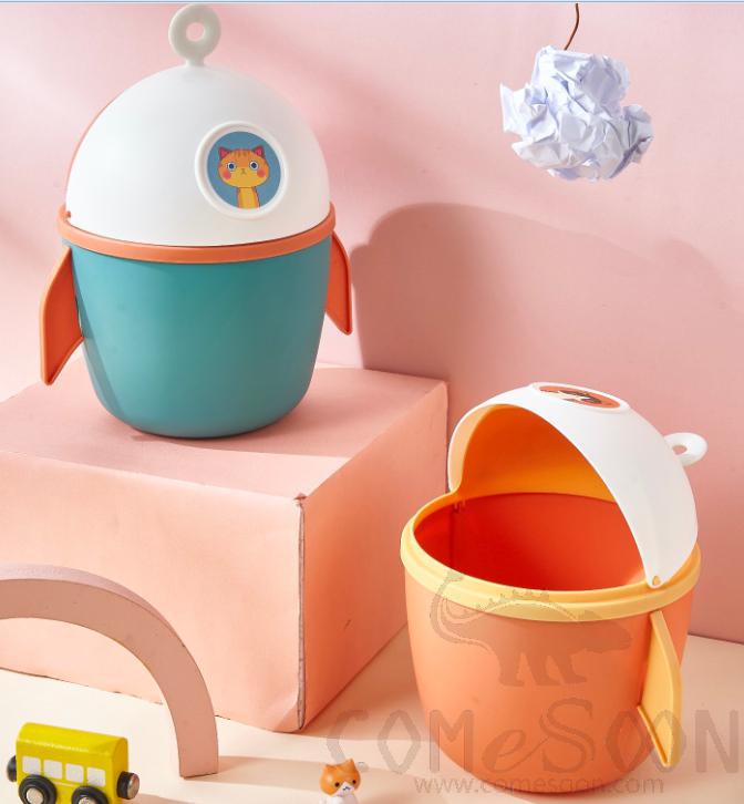 Rocket Desktop Trash Can,pp,18.1x14.2x22.3cm