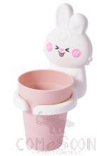 Little White Rabbit Wall Mounted Toothbrush Holder,PS,8*12*19.8cm