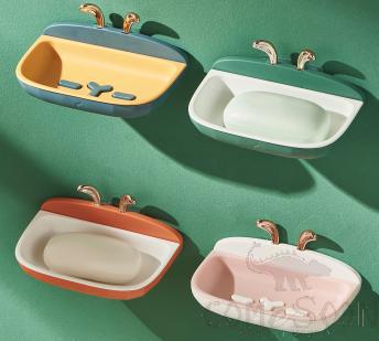 Little White Rabbit Soap Box,PP,14.5*9.4*7.8cm