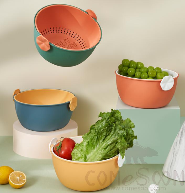 Round Bow Fruit Basket,PP,23.5*21.8*12cm