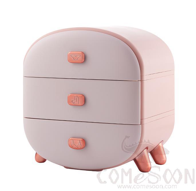 Three-Layer Storage Cabinet (Electroplating Light Luxury Series),PP,34.5x24x37cm