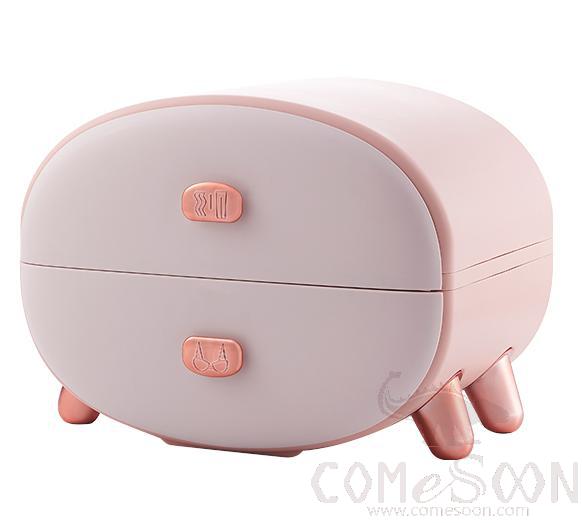 Two-Story Storage Cabinet (Electroplating Light Luxury Series),PP,34.5x24x27cm