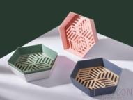 Hexagonal Geometric Compote,PP,24*24*5.6cm