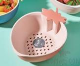 Strawberry Double Drain Basket,PP,21*27.5*9.5cm