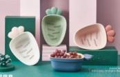 Radish Double Drain Basket,PP,17.8*28.5*9.5cm