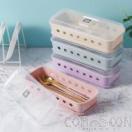 Rectangular Chopstick Cage With Lid,PP,28.5*11.5*8.5cm