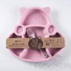 Wheat Cat Dinner Plate,wheat,26*24*3cm