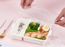 Four-Compartment Bento Lunch Box,PP,26.5*19.5*6cm