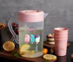 2L Printed Cold Kettle (With 4 Cups) Set,PP,20*13*22cm