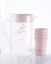 2L Printed Cold Kettle (With 4 Cups) Set,PP,20*13*22cm