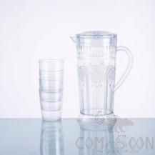 2000Ml Engraved Large With 4 Cups Kettle,PS,17*11.5*25cm