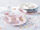 Rose Five-Grid Candy Plate,PP,30*3cm