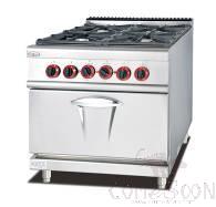 AG900-series  combination furnace Vertical gas 4-burners range with electric oven