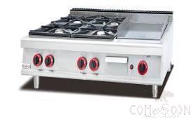 AG900-series  High Quality 4-burner gas range &amp; gas Griddle 