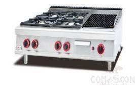 AG900-series  4-burner Gas range with lava rock grill