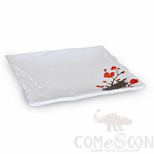 8&quot; Square Wood Grain Plate (Red Plum)