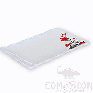 10&quot; Rectangular Wood Grain Plate (Red Plum)