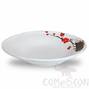 11&quot; English Wood Grain Plate (Red Plum)