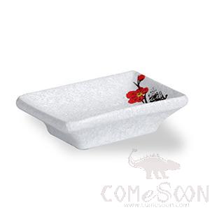 3.5&quot; Rectangular plate (red plum)