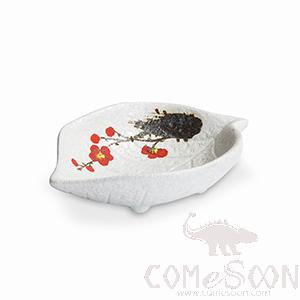 5&quot; Four-legged Leaf Plate (Red Plum)