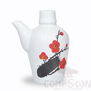 Soy sauce pot (red plum)