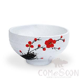 5&quot; pointed round bowl (red plum)