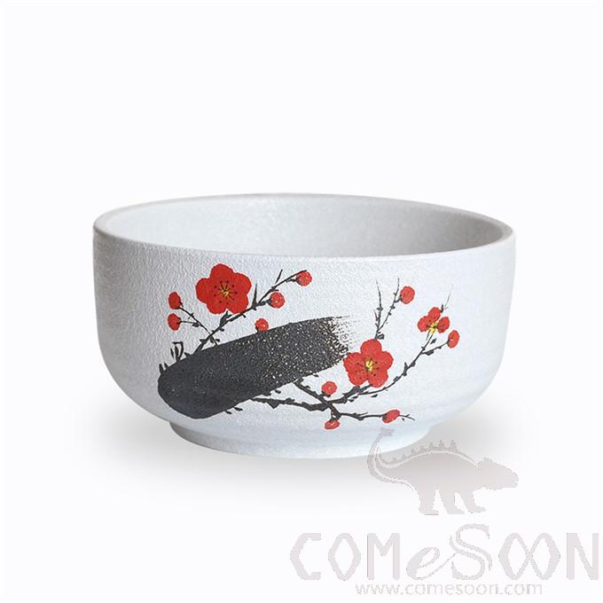 7&quot; Horizontal Noodle Bowl (Red Plum)