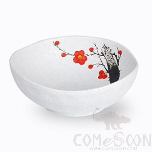 6.5&quot; Stone Pattern Deformation Bowl (Red Plum)