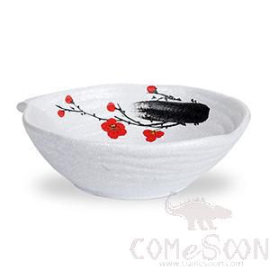 7.5&quot; Willow Leaf Mouth Bowl (Red Plum)