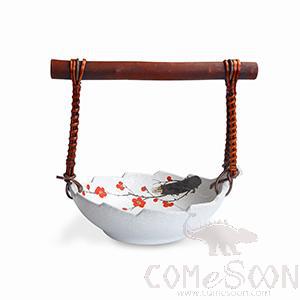 11&quot; Leaf Hanging Bowl (Red Plum)