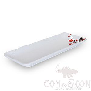 12&quot; Wood grain long plate (red plum)