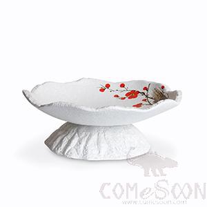 8.5&quot; Stone Pattern Tray (Red Plum)