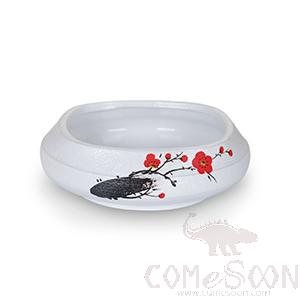 Medium Square Mouth Bowl (Red Plum)