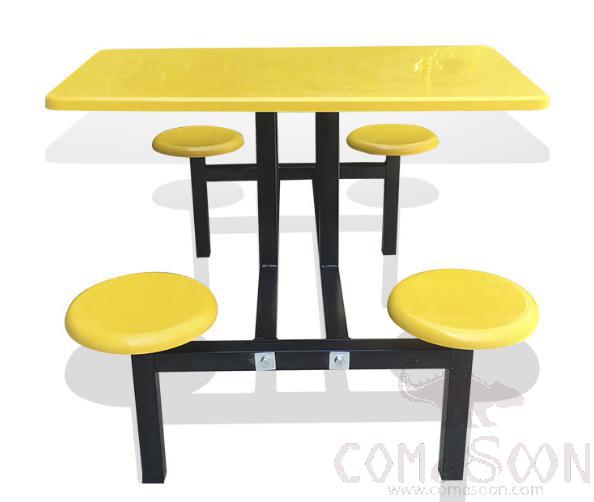 Frp Canteen Tables And Chairs-110*60*75Cm,Plastics And Steel