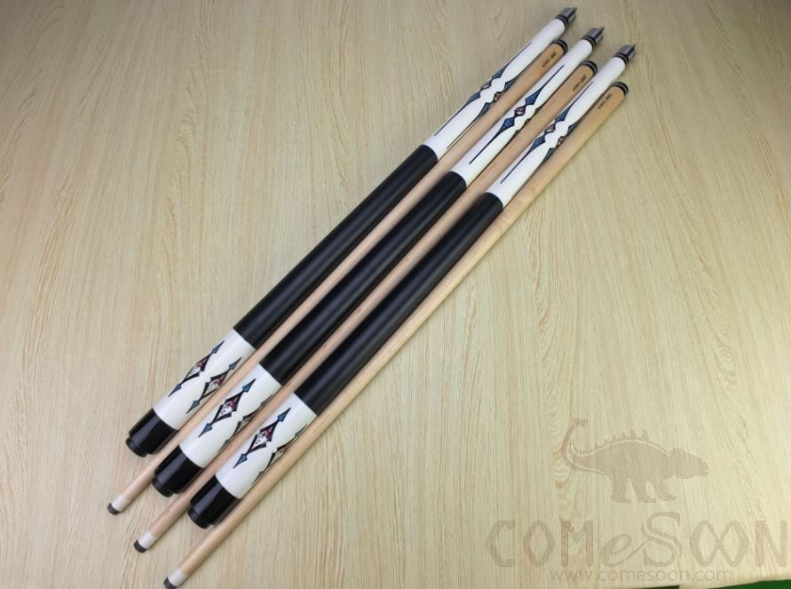 Ordinary big head billiard cue,145cm,White wood