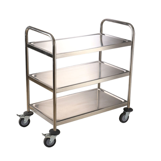 Stainless steel three storey dining car,850*510*930mm,Thickened version