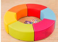 Foam seats light pastel colours, External diameter:180cm, 6 in one
