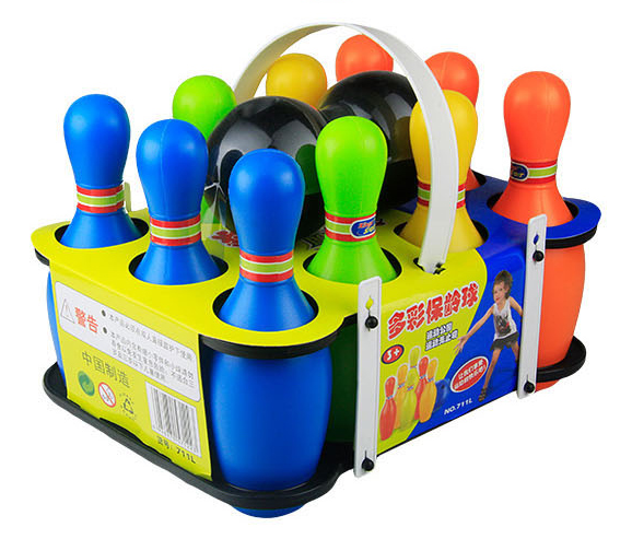 Foam mini bowling set, Size:30*14*20cm
8 bottles + 2 balls in one set