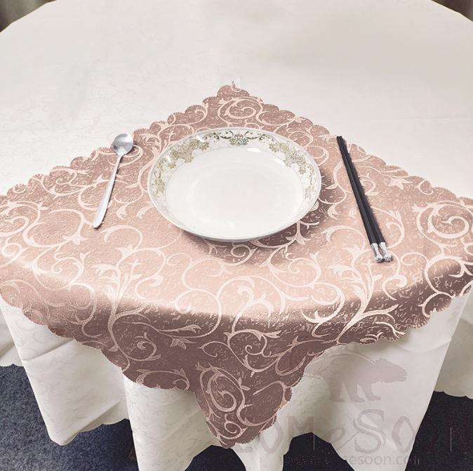 Napkin,48*48cm,Golden branches and jade leaves champagne
