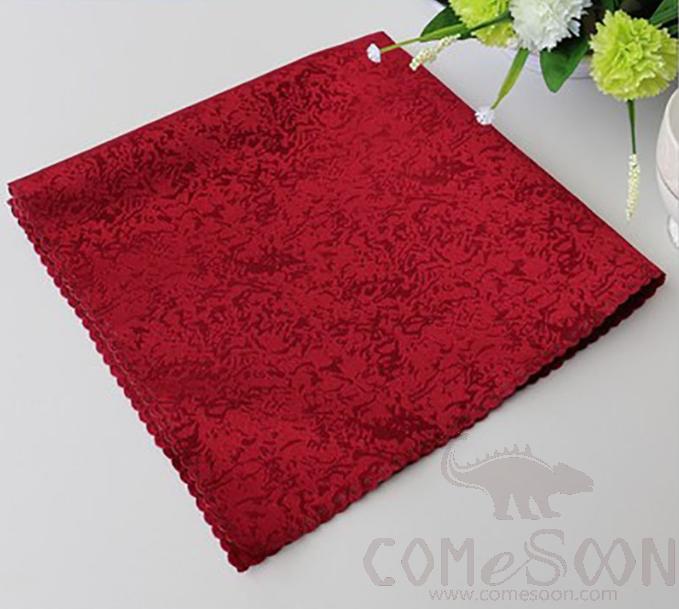 Napkin,48*48cm,Wine red small broken flower